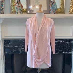 NWT New York & Co pink shawl collar/cowl sweater